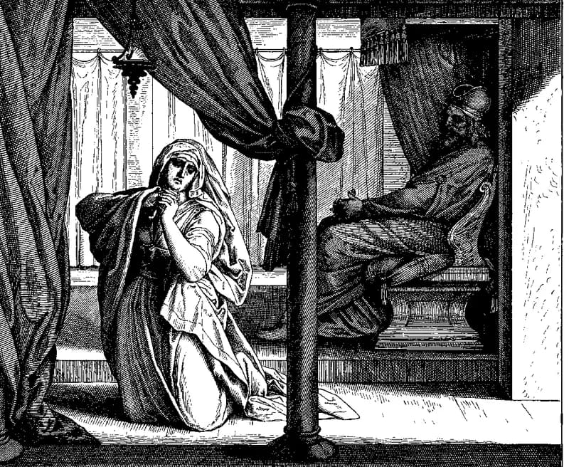 Hannah's Prayer by Julius Schnorr von Carolsfeld depicting 1 Samuel 1:9