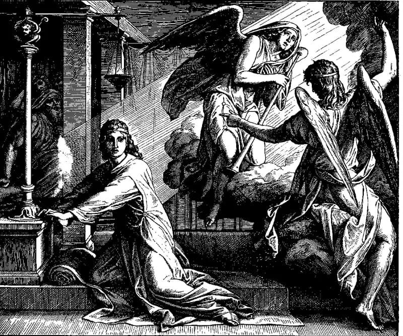 The Lord Reveals Eli's Fate to Samuel by Julius Schnorr von Carolsfeld depicting 1 Samuel 3:1