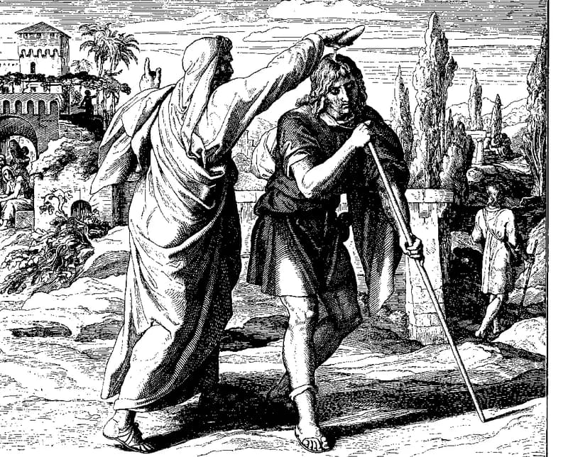 Samuel Anoints Saul as King by Julius Schnorr von Carolsfeld depicting 1 Samuel 10:1