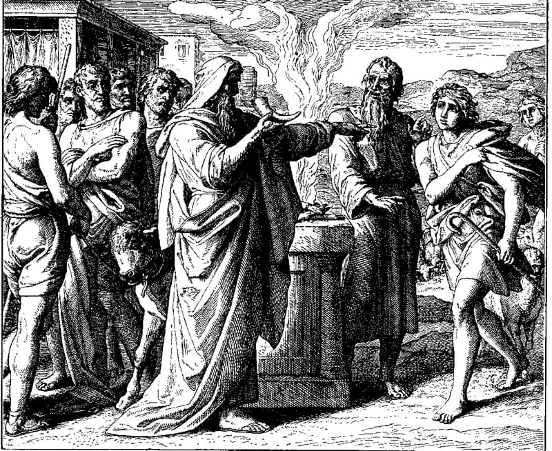 David's First Anointing by Julius Schnorr von Carolsfeld depicting 1 Samuel 16:1