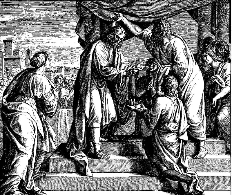 David Becomes King over Judah by Julius Schnorr von Carolsfeld depicting 2 Samuel 2:1