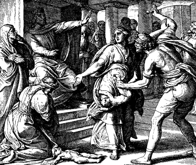 Solomon's Judgment by Julius Schnorr von Carolsfeld depicting 1 Kings 3:16