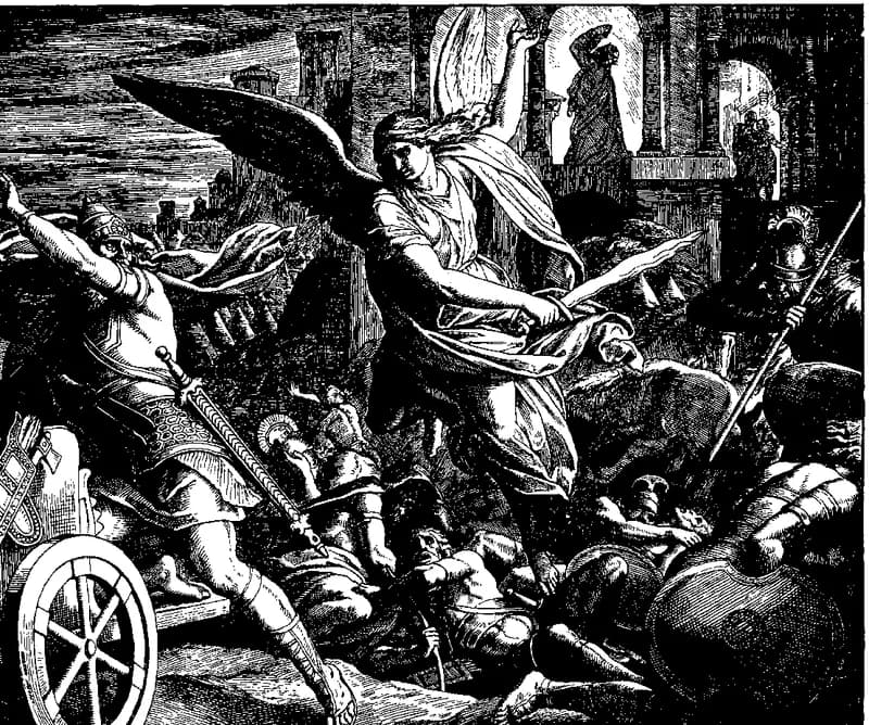 Sennacherib's Power Broken at Hezekiah's Prayer by Julius Schnorr von Carolsfeld depicting 2 Kings 19:14