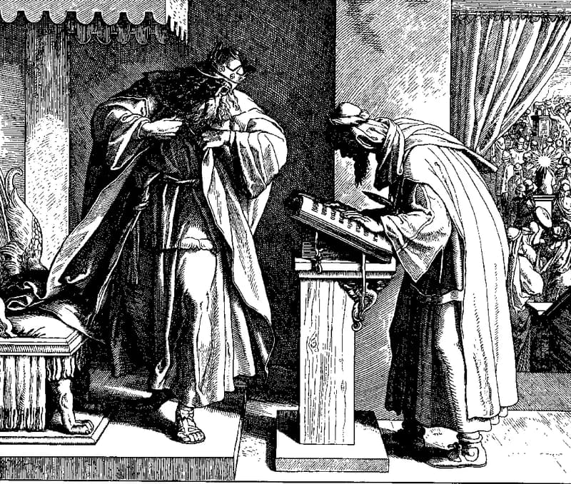 Josiah Hears the Word from the Book of the Law by Julius Schnorr von Carolsfeld depicting 2 Kings 22:8