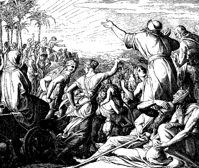 Return from the Babylonian Captivity by Julius Schnorr von Carolsfeld depicting Ezra 1:1