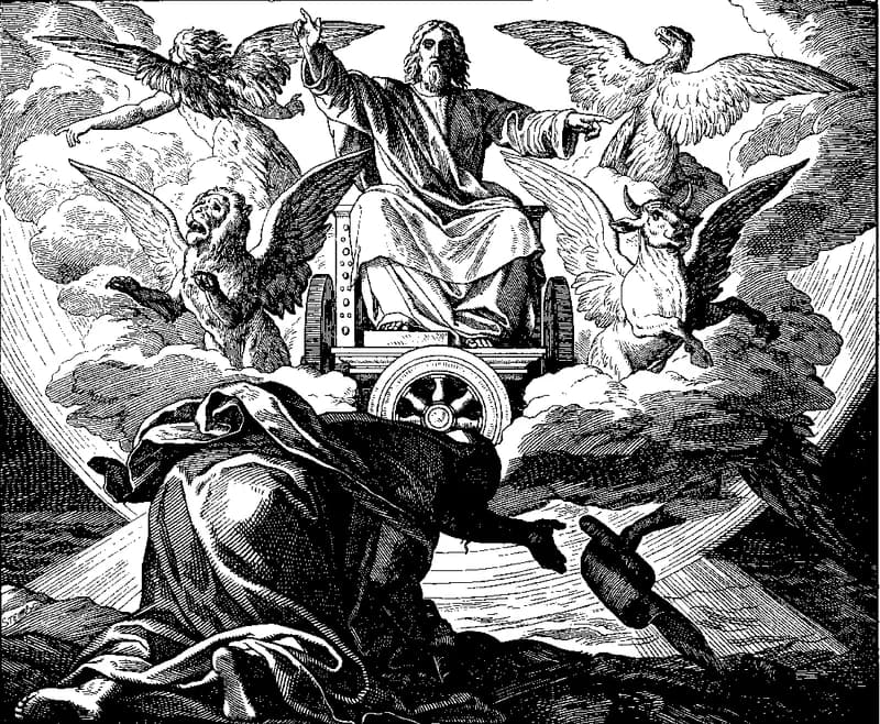 The Prophet Ezekiel by Julius Schnorr von Carolsfeld depicting Ezekiel 1:1