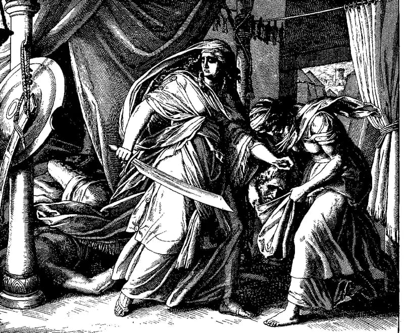Judith Beheads Holofernes by Julius Schnorr von Carolsfeld depicting Judith 13:1