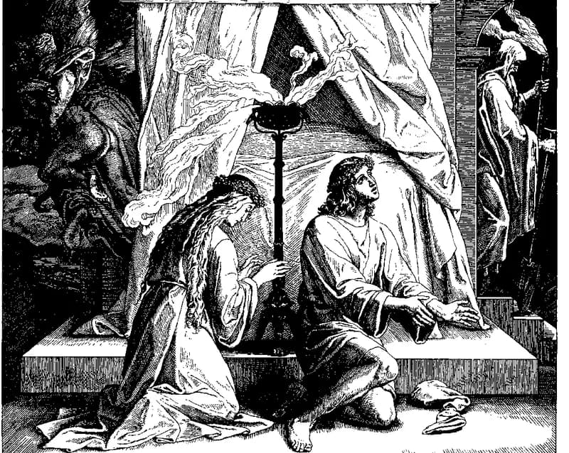 The Prayer of Tobias and Sarah by Julius Schnorr von Carolsfeld depicting Tobit 8:4