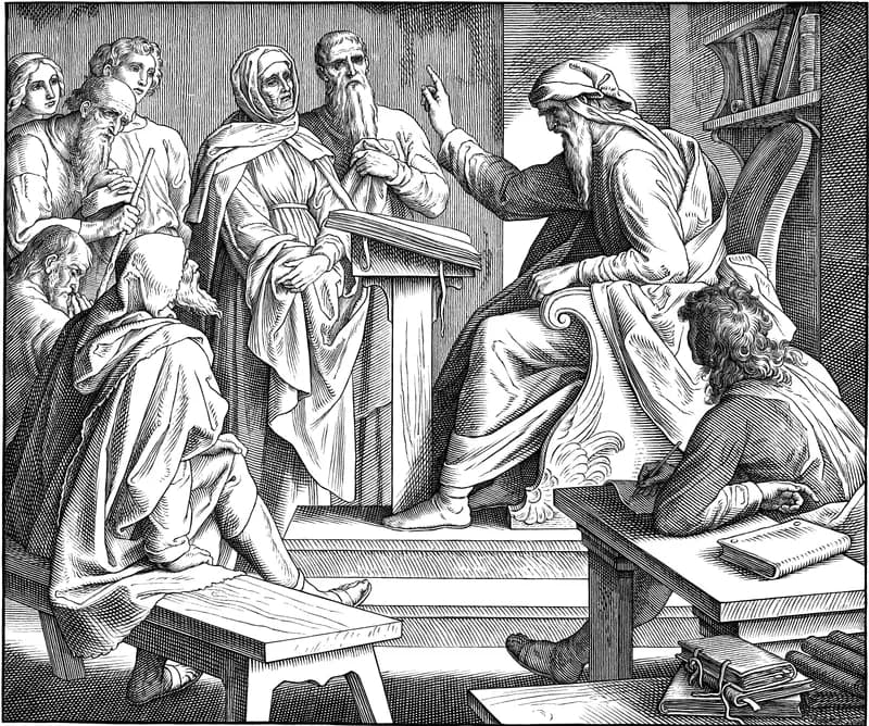 The Praise of Wisdom and Fear of God by Julius Schnorr von Carolsfeld depicting Sirach 1:1