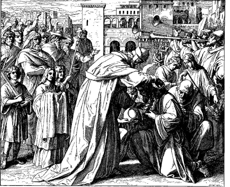 Simon Chosen Ruler and High Priest by Julius Schnorr von Carolsfeld depicting 1 Maccabees 14:25