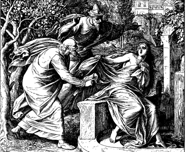 Susanna and the Two Elders by Julius Schnorr von Carolsfeld depicting Daniel 13:1