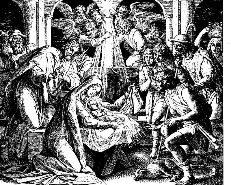 Christ's Nativity by Julius Schnorr von Carolsfeld depicting Luke 2:1