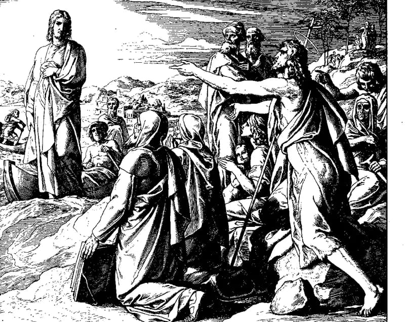 John the Baptist's Testimony of Christ by Julius Schnorr von Carolsfeld depicting John 1:19