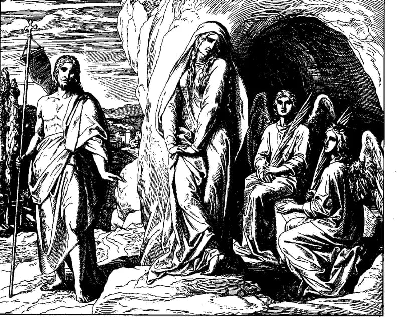 Mary Magdalene Seeks the Lord by Julius Schnorr von Carolsfeld depicting John 20:1