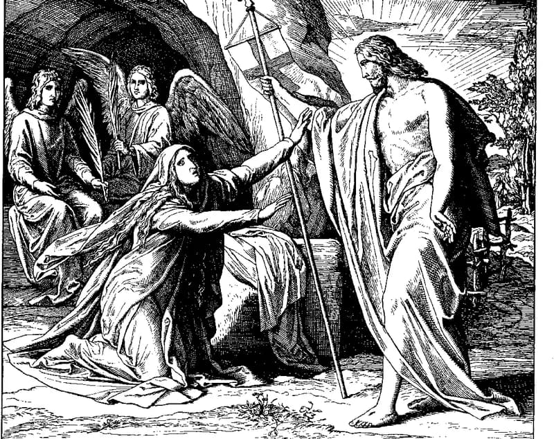The Risen Savior Appears to Mary Magdalene by Julius Schnorr von Carolsfeld depicting John 20:14