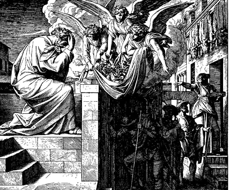 What God Has Cleansed Is Not Common by Julius Schnorr von Carolsfeld depicting Acts 10:9