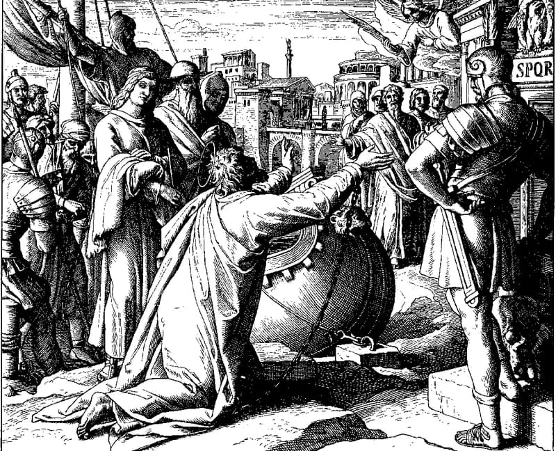 Paul's Arrival at Rome by Julius Schnorr von Carolsfeld depicting Acts 28:11