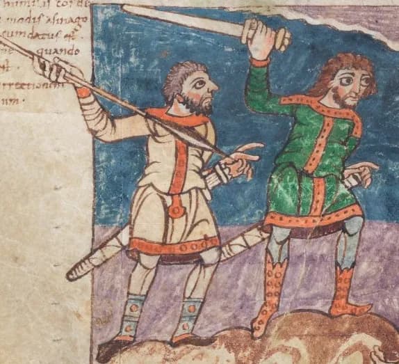 Stuttgart Psalter, folio 7v by Master of the Stuttgart Psalter depicting Psalms 6:1