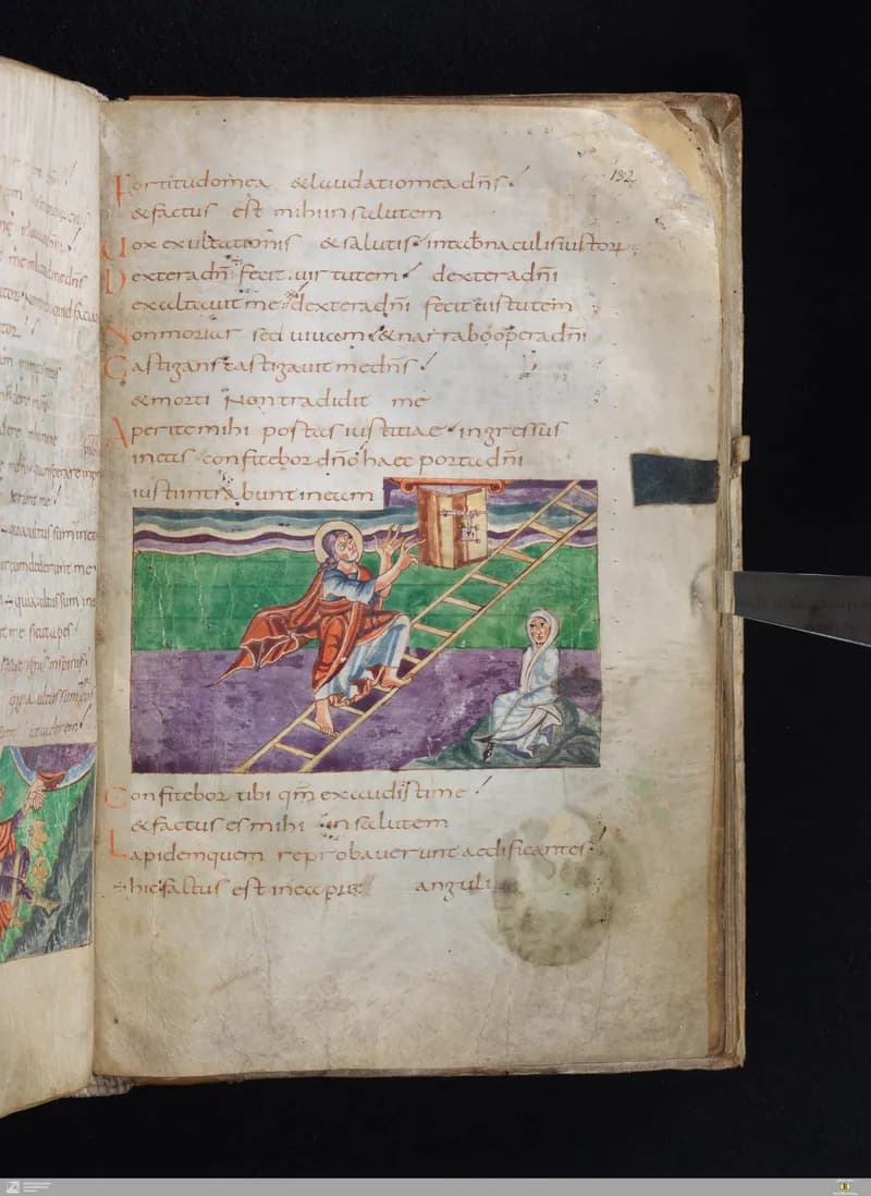 Stuttgart Psalter, Psalm 119 (folio 132r) by Master of the Stuttgart Psalter depicting Psalms 119