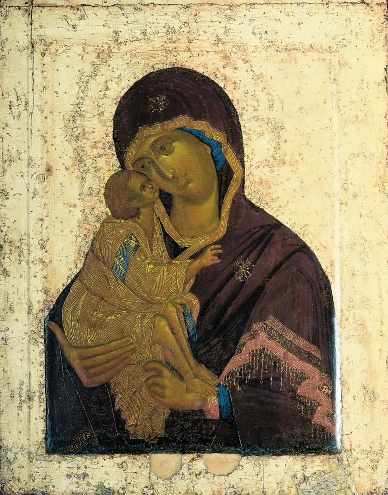 The Mother of God of the Don by Theophanes the Greek depicting Luke 2:16