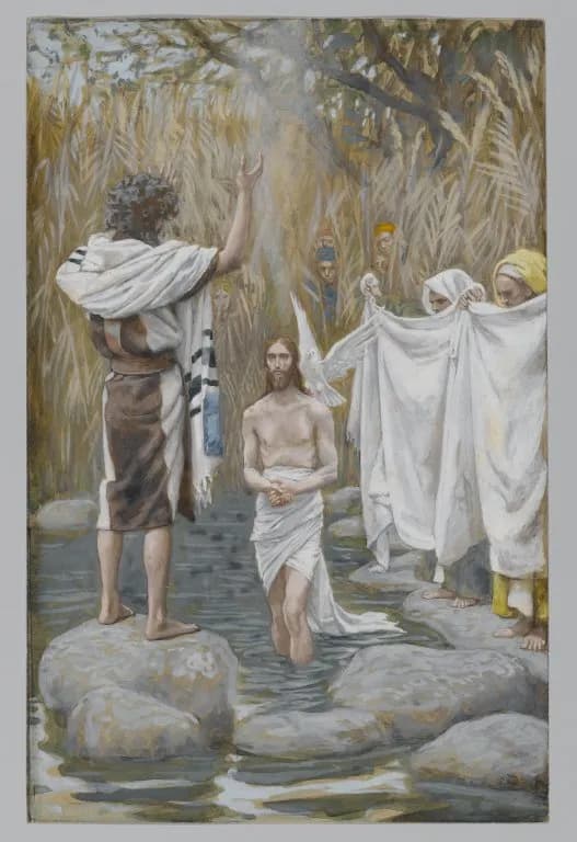 The Baptism of Jesus by James Tissot depicting Matthew 3:13