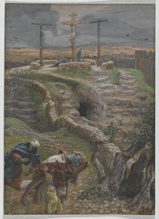 Jesus Alone on the Cross by James Tissot depicting Matthew 27:50