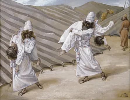 The Dead Bodies Carried Away by James Tissot depicting Lamentations 2:20