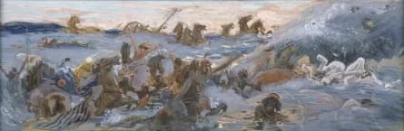 The Egyptians Are Destroyed by James Tissot depicting Exodus 14:28