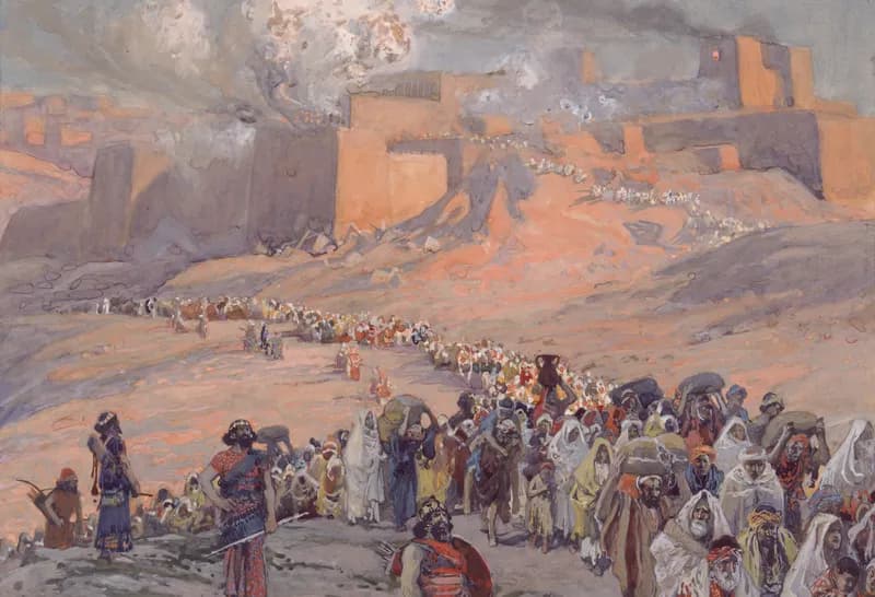 The Flight of the Prisoners by James Tissot depicting Jeremiah 52:12