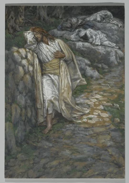 My Soul is Sorrowful unto Death by James Tissot depicting Matthew 26:36