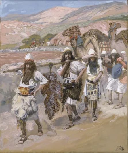The Grapes of Canaan by James Tissot depicting Deuteronomy 1:19
