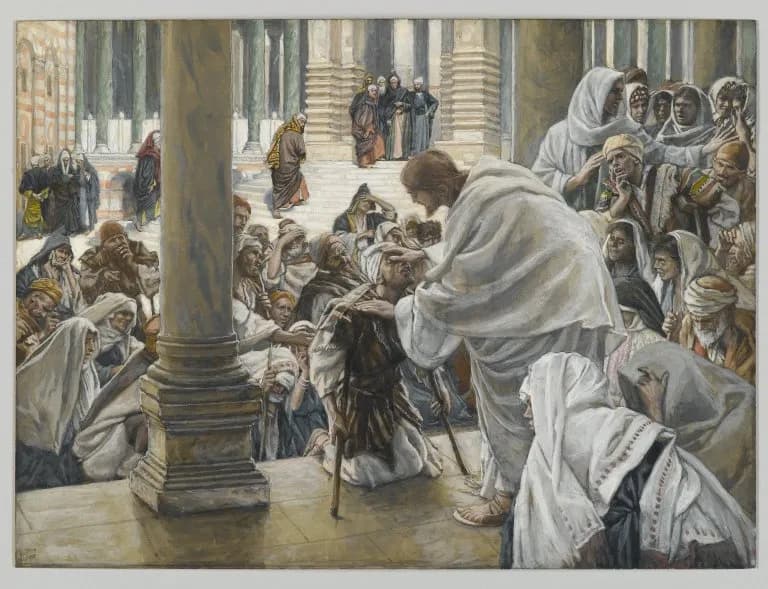 He Heals the Lame by James Tissot depicting Matthew 21:14