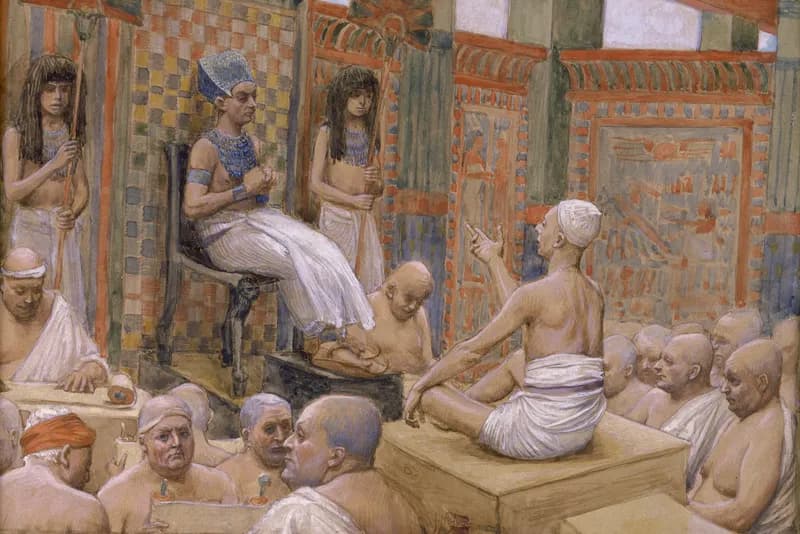 Joseph Interprets Pharaoh's Dream by James Tissot depicting Genesis 41:15