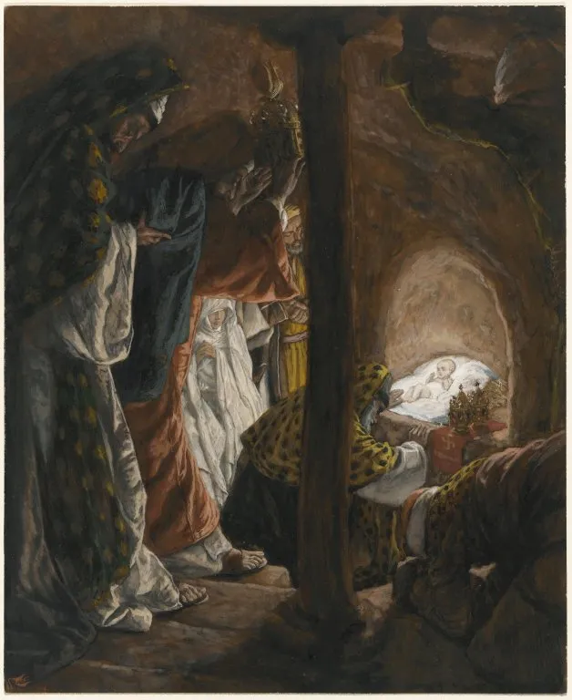 The Adoration of the Magi by James Tissot depicting Matthew 2:10