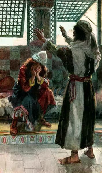Nathan Rebukes David by James Tissot depicting 2 Samuel 12:1