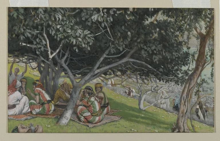 Nathaniel Under the Fig Tree by James Tissot depicting John 1:47