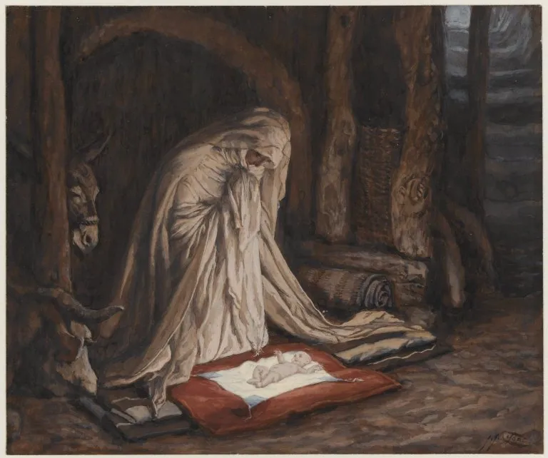 The Birth of Our Lord Jesus Christ by James Tissot depicting Luke 2:6