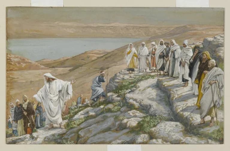 Ordaining of the Twelve Apostles by James Tissot depicting Matthew 10:1