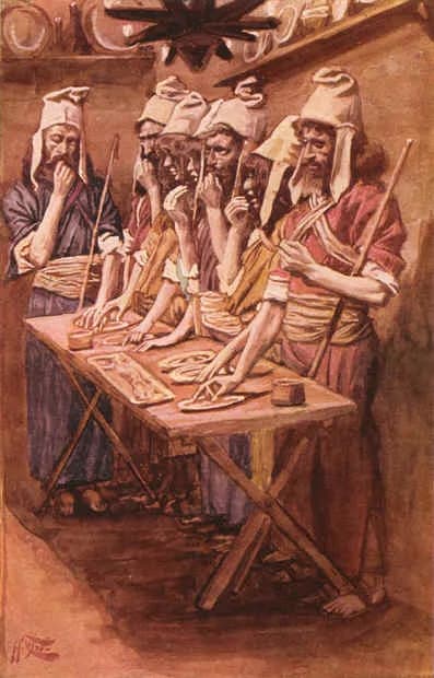 The Passover by James Tissot depicting Exodus 12:21