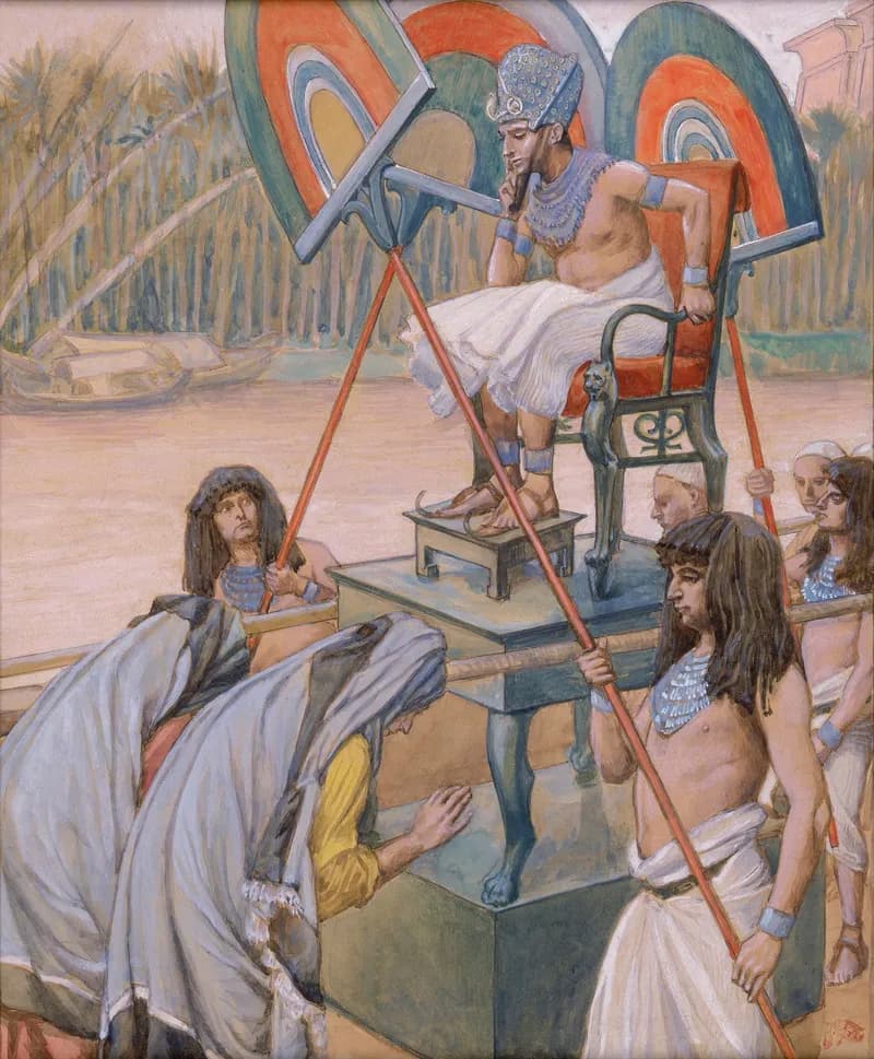 Pharaoh and the Midwives by James Tissot depicting Exodus 1:15