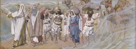 The Waters Are Divided by James Tissot depicting Exodus 14:21
