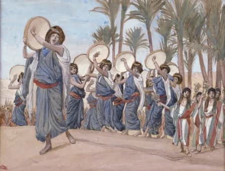 The Songs of Joy (Song of Moses) by James Tissot depicting Exodus 15:1
