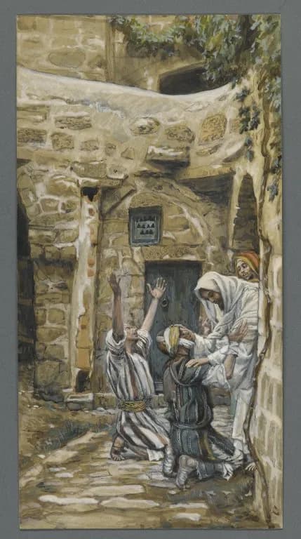 The Blind of Capernaum by James Tissot depicting Matthew 9:27
