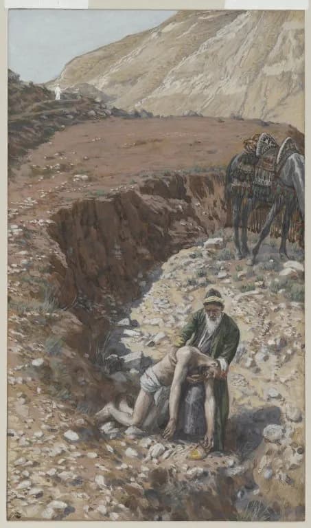 The Good Samaritan by James Tissot depicting Luke 10:25