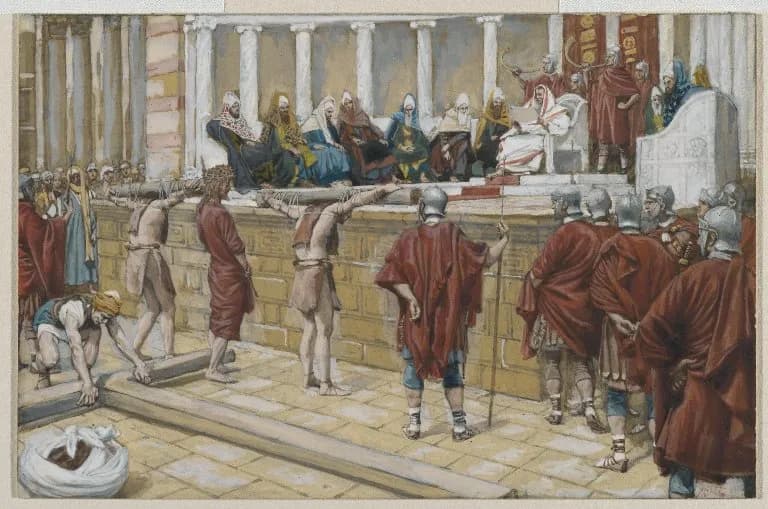 The Judgment on the Gabbatha by James Tissot depicting John 19:12