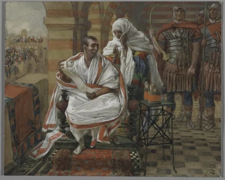 The Message of Pilate's Wife by James Tissot depicting Matthew 27:19