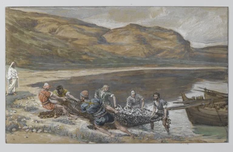 The Second Miraculous Draught of Fishes by James Tissot depicting John 21:1