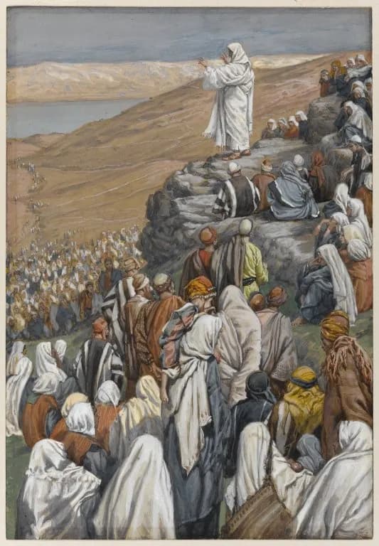 The Sermon of the Beatitudes by James Tissot depicting Matthew 5:1