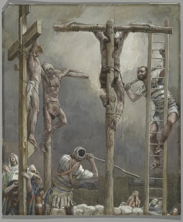 The Thieves Legs Are Broken by James Tissot depicting John 19:31