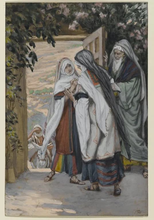 The Visitation by James Tissot depicting Luke 1:39